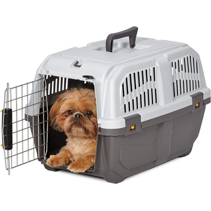 MidWest Skudo Travel Carrier Gray Plastic Dog Carrier