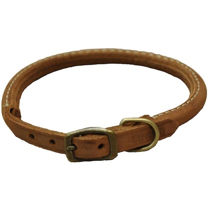 CircleT Rustic Leather Dog Collar Chocolate