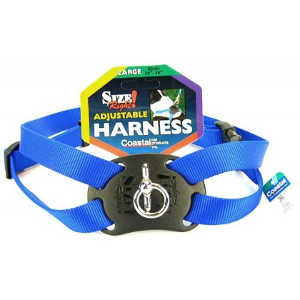 Coastal Pet Size Right Nylon Adjustable Harness - Blue