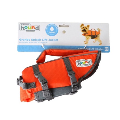 Outward Hound Pet Saver Life Jacket - Orange & Black