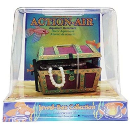 Penn Plax Action Air Treasure Chest Aquarium Ornament