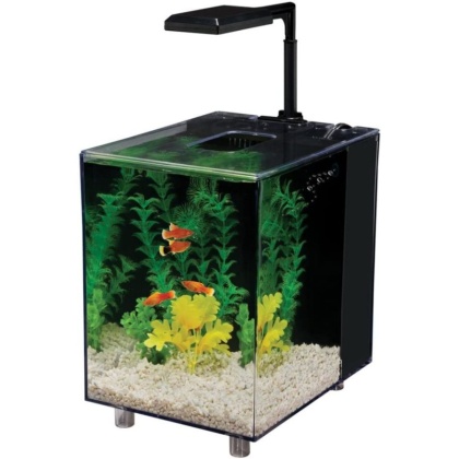 Penn Plax Prism Nano Desktop Aquarium Kit Black