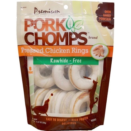 Pork Chomps Pressed Chicken Rings Dog Treats