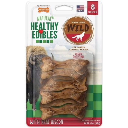 Nylabone Natural Healthy Edibles Wild Bison Chew Treats