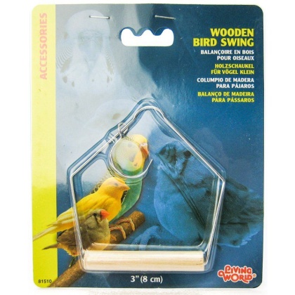 Living World Wood Perch Bird Swings