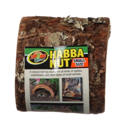 Zoo Med Habba Hut Natural Half Log with Bark Shelter