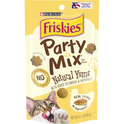 Friskies Party Mix Cat Treats Natural Yums With Real Chicken